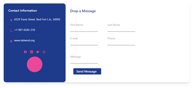  Contact Form UI design Tailwind CSS