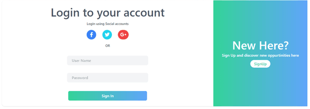  Login Page for web design