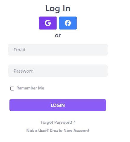  Login Page for web design