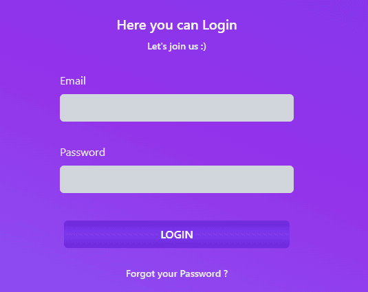  Login Page for web design
