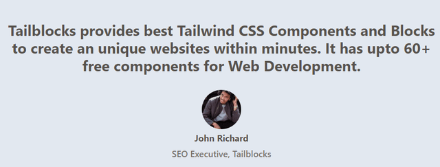  Testimonial Tailwind CSS Blocks - Tailblocks