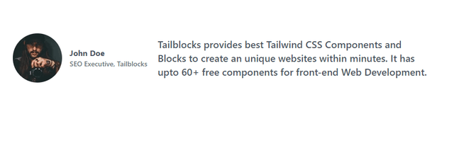  Testimonial Tailwind CSS Blocks - Tailblocks